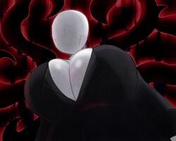 1girls alicemoon creepypasta faceless female huge_breasts monster monster_girl rule_63 slenderman slenderwoman suit tentacle