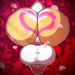 1:1 2022 accessory ass backsack balls cock_ring digital_media_(artwork) faceless_character faceless_male flaccid genitals heart jewelry male mario_(series) nintendo penis penis_accessory penis_jewelry perineum rear_view simple_background solo thelewdshi yellow_yoshi yoshi