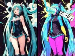 1girls ai_generated ass_expansion before_and_after body_modification breast_expansion corruption deltarune face_fucking female female_only forced hatsune_miku mind_control ripped_clothing solo solo_female solo_focus transformation vocaloid were werewire