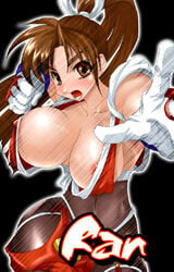 1girls bikini_bottom bodystocking breasts brown_eyes brown_hair cleavage covered_navel female female_only gloves lowres nipple_slip nipples ponytail ran_(ssf4) red_bikini sailor_bikini sailor_bikini_top shin_(studios) solo super_strip_fighter_4 tied_hair white_gloves