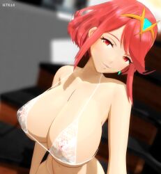 3d big_breasts htr18 pyra pyra_(xenoblade) red_hair tagme xenoblade_(series) xenoblade_chronicles_2