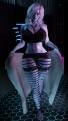 3d abs alternate_breast_size athletic athletic_female belly big_breasts black_legwear breasts curvaceous curvy gigantic_breasts hips hourglass_figure huge_breasts lace lace-trimmed_bra lace-trimmed_thighhighs lady_death leggings lips massive_breasts midriff navel queen_azara shiny_skin skyrim stockings sweat tagme thick_hips thick_lips thick_thighs thighs toned toned_belly toned_body toned_female toned_stomach wet wet_skin white_body white_hair white_skin wide_hips