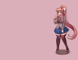 1girls breast_expansion breast_slider commission coral_brown_hair doki_doki_literature_club gipehtyboon green_eyes hearts huge_breasts long_hair looking_at_viewer monika_(doki_doki_literature_club) pink_background ponytail school_uniform sequence skirt tagme thick_thighs thighhighs yboon