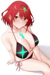 arind_yudha breasts core_crystal female female_only nintendo pyra short_hair swimsuit white_skin xenoblade_(series) xenoblade_chronicles_2