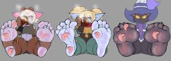 2d 5_toes barefoot clothed clothed_female foot_fetish foot_focus foot_lick foot_worship league_of_legends poppy shoe_sniffing smelling_shoe sniffing_shoe soles stirrup_legwear toeless_legwear toes tristana veigar vendetta892 yordle