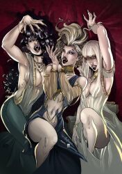 3girls alessia_nocera black_hair blonde_hair devgear fangs multiple_girls pasquale_qualano tagme vampire vampire_girl zenescope