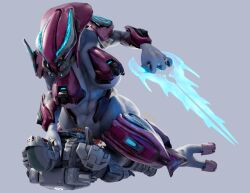 3d_(artwork) abs armor ass breasts dominant_female erection female_sangheili femdom halo_(series) helmet hips holding_weapon huge_breasts large_ass large_breasts larger_female penis sangheili simple_background spartan_(halo) synca_(artist) thick_thighs thighs vagina wide_hips