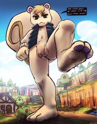 animal_crossing anthro cbl_art foreskin genitals hi_res macro male mammal marshal_(animal_crossing) nintendo penis rodent sciurid solo tree_squirrel