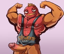 2023 abs anthro anthro_focus anthro_only armpits athletic athletic_male balls big_balls big_breasts big_penis big_testicles clothed clothing completely_nude digital_drawing_(artwork) digital_media_(artwork) epic_games fish fish_thicc_(fortnite) fortnite fortnite:_battle_royale furry furry_male furry_only gay grin hard_cock hard_on humanoid_genitalia humanoid_penis looking_at_viewer male male_only martiii191 multiple_images muscular muscular_anthro muscular_male nipples nude nude_male orange_body pecs penis posing posing_for_the_viewer red_body smile solo solo_male sun_burn tank_top watermark