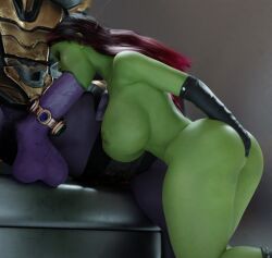 1boy 1girls 3d 3d_model avengers avengers:_infinity_war balls ballsack big_ass big_breasts blowjob breasts_bigger_than_head clothed_male_nude_female cock_ring_(decorative) dustyboyo erection fellatio female female_focus gamora green-skinned_female green_skin guardians_of_the_galaxy huge_balls huge_cock humanoid humanoid_on_humanoid incest infinity_cock_ring interspecies male marvel marvel_cinematic_universe oral oral_sex partial_male penis purple-skinned_male purple_skin red_hair scrotum sitting step-incest stepfather_and_stepdaughter straight testicles thanos veiny_penis voluptuous voluptuous_female zoe_saldana