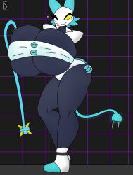 2d barely_clothed big_ass big_breasts boob_window breast_expansion breasts_bigger_than_head clothed color deltarune female female_only huge_breasts hyper hyper_breasts it_me_dark no_bra robot robot_girl tagme tasque_manager_(deltarune) top_heavy underboob undertale_(series)