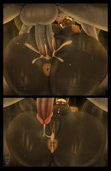 2023 anthro anthro_penetrated anubis anus areola ass balls black_body bodily_fluids breasts closed_eyes cum deity digital_media_(artwork) duo egyptian_mythology eyelashes female female_penetrated genital_fluids genitals hi_res humanoid_genitalia humanoid_penis male male/female male_penetrating male_penetrating_female middle_eastern_mythology mythology nipples open_mouth penetration penis sex sweat vaginal_penetration vein zombieray10