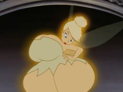 accurate_art_style big_ass big_breasts boob_window clothed edit female female_only huge_ass huge_breasts no_bra peter_pan_(disney) screenshot_edit shortstack teaset_haliley tinker_bell