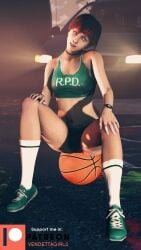 3d basketball basketball_uniform rebecca_chambers resident_evil sfm source_filmmaker sportswear vendettagirls