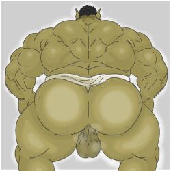 bodily_fluids humanoid male male_only muscular musk niallz orc orc_male orctober solo sweat