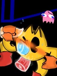 1girls 4boys anal anal_penetration anal_rape anal_sex arcade_game bandai_namco black_background black_eyes blinky_(pac-man) blowjob blowjob_while_penetrated boots character_in_background clyde_(pac-man) cum cum_inside cum_on_anus fuck_and_suck ghost_penis ghosts gloves gloves_and_boots_only handjob handjob_while_penetrated handjob_while_sucking handjob_with_gloves ibispaintx inky_(pac-man) joke_art leg_up light_blue_penis male namco one_leg_up orange_blush orange_gloves orange_penis pac-man pac-man_(series) pac-man_eyes penetration pinky_(pac-man) precum precum_on_penis rape raped red_boots red_penis saliva saliva_on_penis sex sweat sweat_lines sweating tentacle tentacle_penis tentacle_rape yellow_body