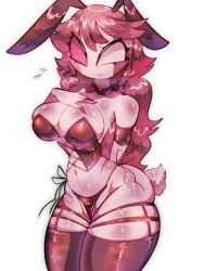 breasts bunny_outfit bunnysuit friday_night_funkin monpopo358 sarvente sarvente_(dokki.doodlez) sarvente_(friday_night_funkin) tagme thighs