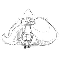 2d ass big_ass big_butt breathotter female karla_(open_season) open_season open_season:_call_the_nature sketch skunk