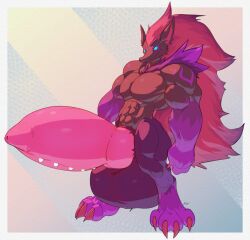 big_penis claws diagamon generation_5_pokemon genitals hair huge_cock hyper hyper_genitalia hyper_penis long_hair male male_only muscular nintendo penis pokemon pokemon_(species) red_rocket solo solo_male zoroark