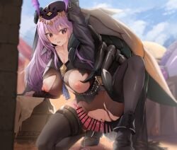 1girls 2023 arknights before_sex bestiality blush breasts breasts_out giant_insect hi_res imminent_penetration imminent_rape imminent_sex insects jewelry large_breasts light-skinned_female light_skin long_hair manticore_(arknights) nipples ookamiya_ao pantyhose purple_hair torn_clothes torn_clothing torn_pantyhose