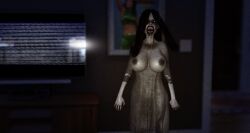3d 3d_model big_breasts breasts female ghost ghost_girl horror horror_(theme) the_ring yamamura_sadako