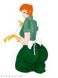 1girls ass back backpussy big big_ass big_breasts breasts breasts_bigger_than_head cameltoe cartoon_network clothed clothes dat_ass dexter's_laboratory dexter's_mom female hair lips mature_female milf red_hair sloganvm solo thick_thighs thighs