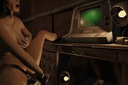 3d animated blender boots boots_only bulge chair close-up computer computer_monitor computer_screen desktop easter_egg electronics emma03 fallout fallout_(series) fallout_4 female fingering fingers girl hammer hat home human masturbating masturbation naked naked_female no_bra no_panties no_pants no_sound pale pale-skinned_female pale_skin petite petite_female piper_wright post_apocalyptic render rough shoes shoes_only single_girl sitting solo solo_female tagme tools touching_breast touching_self video video_game video_game_character video_game_franchise video_games watching_porn watching_video wearing_hat