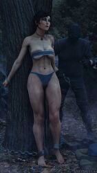 3d artist_request cameltoe chains forest hostage knife lara_croft lara_croft_(survivor) scared squeezing tomb_raider tomb_raider_(survivor)