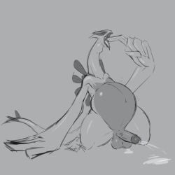 anthro anthro_only belly big_belly bodily_fluids cum ejaculation erection generation_2_pokemon genital_fluids glistening glistening_body glistening_skin group hi_res legendary_pokemon lugia male male_focus multiple_prey nintendo pokemon pokemon_(species) pushing_in rumbling_stomach swallowing unknown_artist vore