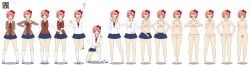 breasts doki_doki_literature_club just_sayori kisekae looking_at_viewer qr_code sayori_(doki_doki_literature_club) solo solo_female spnati sprite_sheet strip_poker_night_at_the_inventory stripping transparent_background undressed