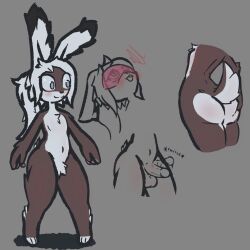 anthro ass balls furry genitals hair hi_res hypnosis lagomorph leporid male mammal mind_control panis paws ponytail rabbit short_stack shortstack tail trapknight visor