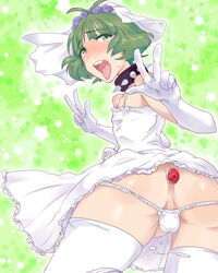 00s 1boy ahe_gao akizuki_ryou anal anal_object_insertion anal_tail androgynous artist_request ass backless_panties balls_in_panties bare_shoulders blush butt_plug collar crossdressing crossdressing_male cum cute_male double_v dress fake_tail femboy feminine_male girly highres idolmaster idolmaster_dearly_stars jewel_butt_plug looking_back male male_bride male_focus male_only object_insertion open_mouth panties penis ryou_akizuki sex_toy solo solo_male spiked_collar tail torogao trap underwear v wedding_dress