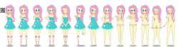 equestria_girls fluttershy_(eg) fluttershy_(mlp) hasbro kisekae looking_at_viewer my_little_pony pink_hair qr_code solo solo_female spnati sprite_sheet strip_poker_night_at_the_inventory stripping transparent_background undressing yellow_body