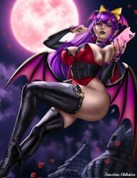 2d breasts female female_only inusimashikatsu purple_eyes purple_hair solo violentine_(sarukaiwolf)