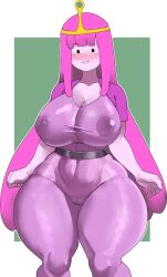 1girls adventure_time big_breasts bubblegum_girl candy_girl candy_humanoid cartoon_network clothed clothing female female_focus female_only huge_breasts long_hair pink_body pink_hair pink_skin princess_bubblegum sivildreams thick_thighs tight_clothing wide_hips