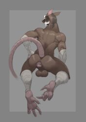 1boy anthro anus ass balls ballsack barazoku big_balls from_behind fur furry gay hi_res highres male male_focus male_only mammal manly master_splinter muscular_anthro nickelodeon rat scrotum solo solo_male splinter teenage_mutant_ninja_turtles teenage_mutant_ninja_turtles_(2012) testicles tmnt