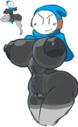 2d ass bandit_(mario) big_ass big_breasts black_body breasts female female_only hood huge_breasts humanoid mario_(series) mask nintendo nipples pussy reference_image shiny shiny_skin solo thick thick_ass thick_thighs thighs wallstapless yoshi's_island