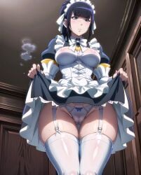 ai_generated big_breasts black_hair long_hair micro_bikini narberal_gamma overlord_(maruyama) self_upload stockings theultimateh