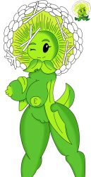 big_breasts breasts dandelion_(pvz) female plant plantie plants_vs_zombies plants_vs_zombies_2:_it's_about_time pussy smile