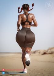 1girls 3d 3d_(artwork) abs absurd_res absurdres apex_legends ass beach big_ass big_breasts braided_hair braided_twintails brazilian breasts dark-skinned_female dark_skin female female_only jogging latina latina_milf loba_(apex_legends) long_nails milf multicolored_hair muscular_female nails_painted patreon_username piercing respawn_entertainment running seductive shorts solo sports_bra sweating tagme tattoo the_x_creator thick_thighs twitter_username wide_hips workout_clothes yoga_pants