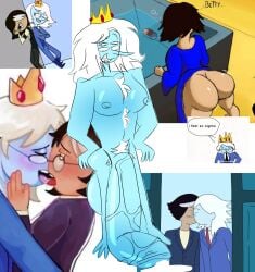 2d adventure_time big_head big_penis blue_skin fionna_and_cake simon_petrikov toony white_hair winter_king