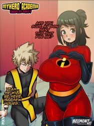 1boy 1girls 2d age_difference bakugou_katsuki belmont big_ass big_breasts big_butt big_nipples bodysuit boku_no_hero_academia boots busty cosplay elastigirl_(cosplay) female imminent_cheating imminent_sex inko_midoriya izuku_midoriya katsuki_bakugou large_breasts latex_gloves mature_female mature_woman midoriya_izuku milf mortal_kombat mother motherly_cuckold my_hero_academia older_female scorpion_(mortal_kombat) size_difference skin_tight the_incredibles thick thick_thighs thighhighs thighs tight_clothing wide_hips younger_male