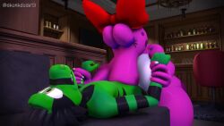 1boy 1boy1girl animated birdo cameron_(skunkdude13) dominant_female fellatio female femdom licking_penis lizard male/female mario_(series) nintendo oral oral_sex penis_in_mouth reptile scalie skunkdude13 sound sucking_penis tagme video