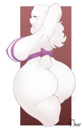 2d anthro armpits ass big_ass female goat goat_horns goat_mom solo srnava toriel tutori_(under(her)tail) under(her)tail undertail undertale_(series) white_body white_hair