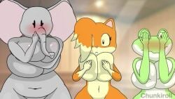 3boys 3girls animated ass both_sexes_in_same_situation breasts chunkiroll embarrassed furry longer_than_30_seconds longer_than_one_minute nude sauna sound tagme towel video wardrobe_malfunction