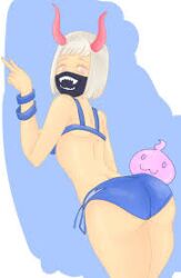 bikini face_mask free_fire horn kapella_(free_fire) looking_back tagme