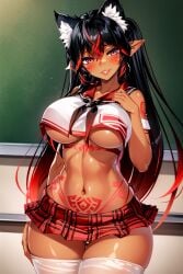 1girls abs accessories accessory ai_art ai_edit ai_generated ai_hands anime_style arms ass athletic athletic_female bangs big_butt black_hair blush breasts breasts_out cat_ears cat_whiskers catgirl classroom curvy curvy_body curvy_female curvy_figure curvy_thighs cute elf_ears female female_ass female_focus female_nudity fingers fit fit_female front_view functionally_nude girl hand_on_chest humanoid jewelry kinky_karma_vr knees legs light light-skinned_female light_skin long_hair mature_female mature_woman megazard messy messy_hair nipples no_bra no_panties no_pants no_underwear nude nude_female pale_skin perky_breasts perky_nipples pierced_ears piercing piercings pink_eyes pose posing pubic_tattoo red_hair red_tattoo round_ass round_butt school school_uniform schoolgirl short_skirt shorter_female skimpy skimpy_clothes skirt smile smiling smiling_at_viewer solo solo_female solo_focus tan_skin tattoo tattoos thick_ass thick_thighs thigh_gap thighhighs thighs tits_out two_tone_hair underboob white_female white_girl white_sclera white_skin white_woman