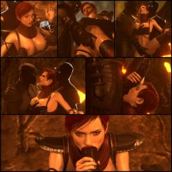 bi-han blowjob mortal_kombat mortal_kombat_(2011) noob_saibot rape red_eyes red_hair revealing_breasts skarlet smokescreen117 unseen_male_face