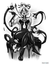 black_lipstick crossover female heeled_feet high_heels huge_ass huge_breasts marvel nipples purah purah_(tears_of_the_kingdom) pussy spacen'cakes spider-man_(series) symbiote tears_of_the_kingdom the_legend_of_zelda the_legend_of_zelda:_tears_of_the_kingdom thick_thighs tongue_out venom_(marvel) wide_hips