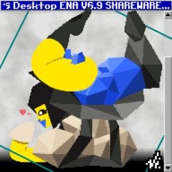 1girls 2d ass branchifnotequal breasts ena huge_ass huge_breasts joel_g newgrounds pixel_art polygonal skirt thick